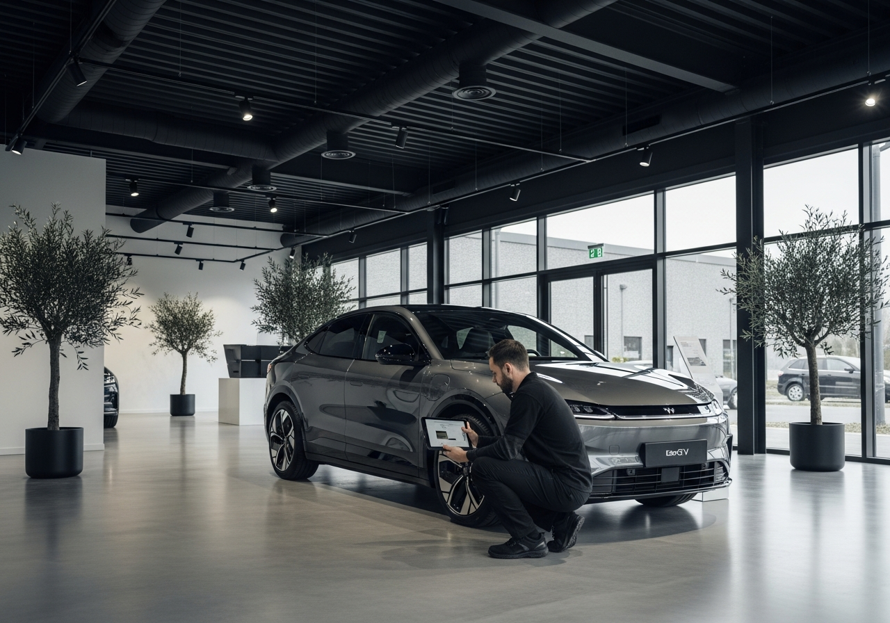 A specialist confirming the offer with a quick in-person inspection